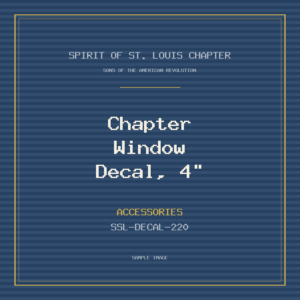Chapter Window Decal, 4"
